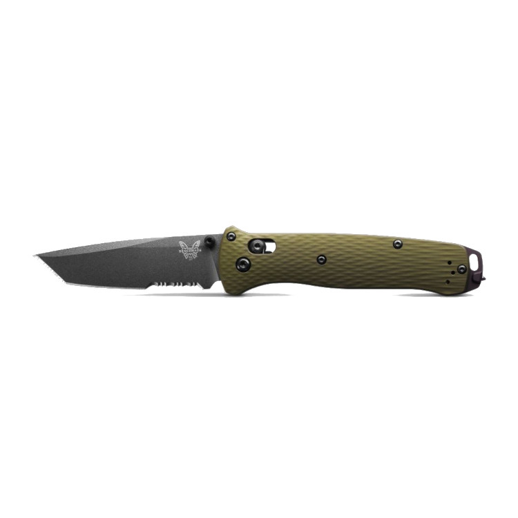 Benchmade Bailout Serrated Green Aluminum Handle Glass Breaker - Image 2